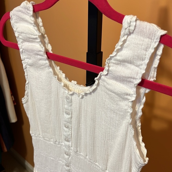 2 100% cotton sleeveless ruffle stretch dress size small - Picture 4 of 12